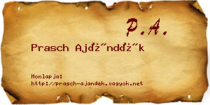 Prasch Ajándék névjegykártya